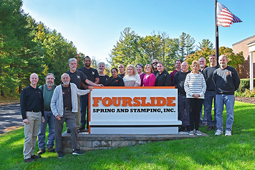 The team at Fourslide Spring and Stamping in Bristol, CT