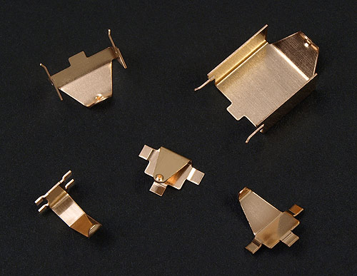 The five grounding clips for PCB sub-assemblies.