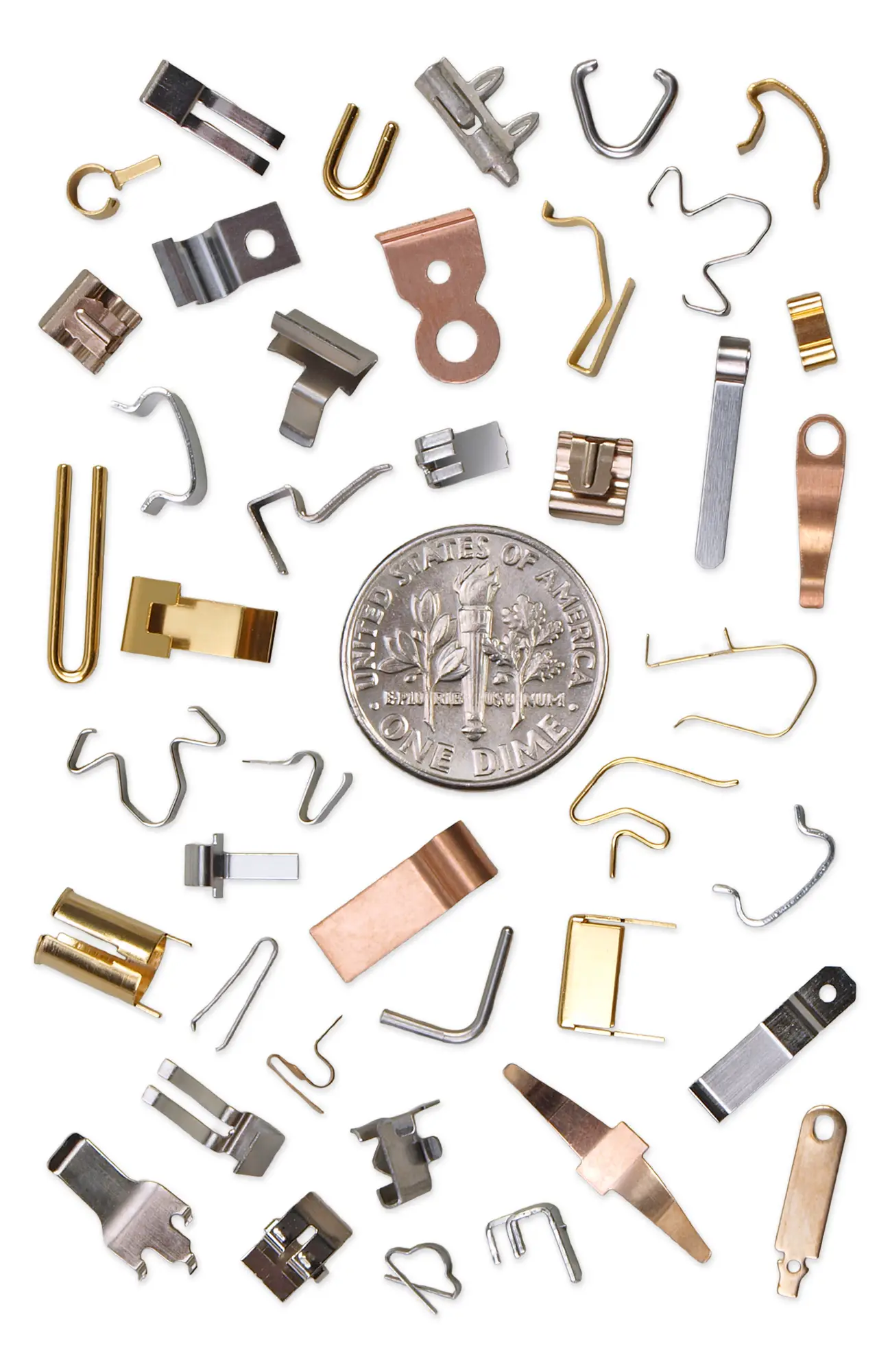Small metal parts manufactured to tight tolerances