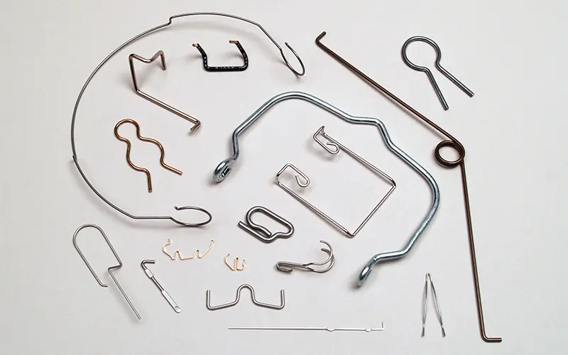 Wire forms produced on a fourslide machine